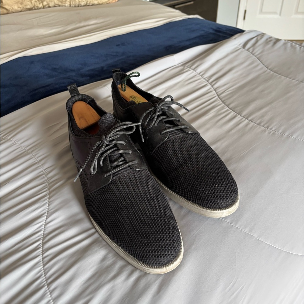 Johnston & Murphy Charcoal Sneakers with Cream Soles